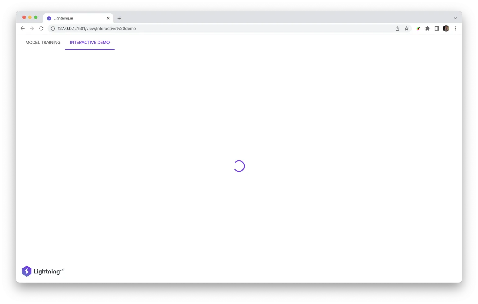 “Loading” Interactive Demo tab